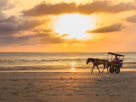 Por do Sol na Praia da Princesa - Algodoal - Pará - Brasil